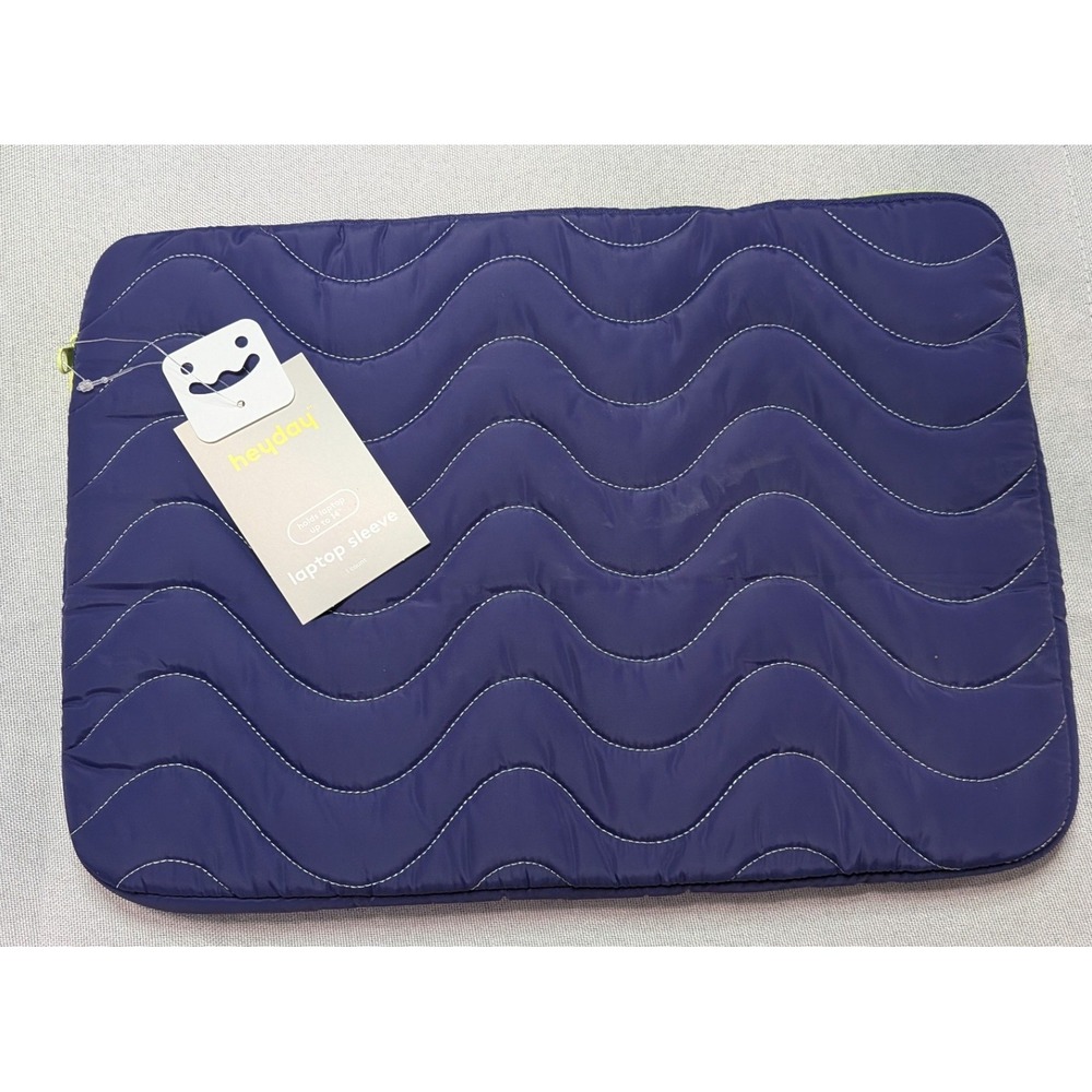Heyday Laptop Sleeve Unisex 14in Purple New Quilted Wavy Padded Case